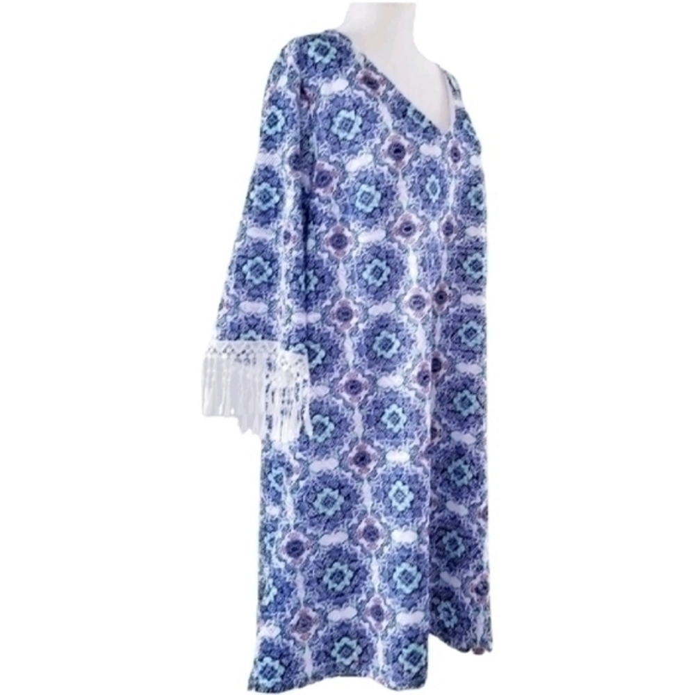 AVENUE PLUS GRECIAN FRINGE SHIFT DRESS SZ 2X - Picture 7 of 9